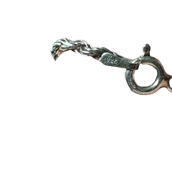 Sterling Silver Chain & Filigree Heart Pendant Necklace Marked 925 Italy 12g - Picture 4 of 7